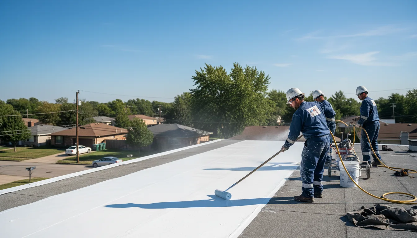 Commercial roof coating in Lowell, VT near me